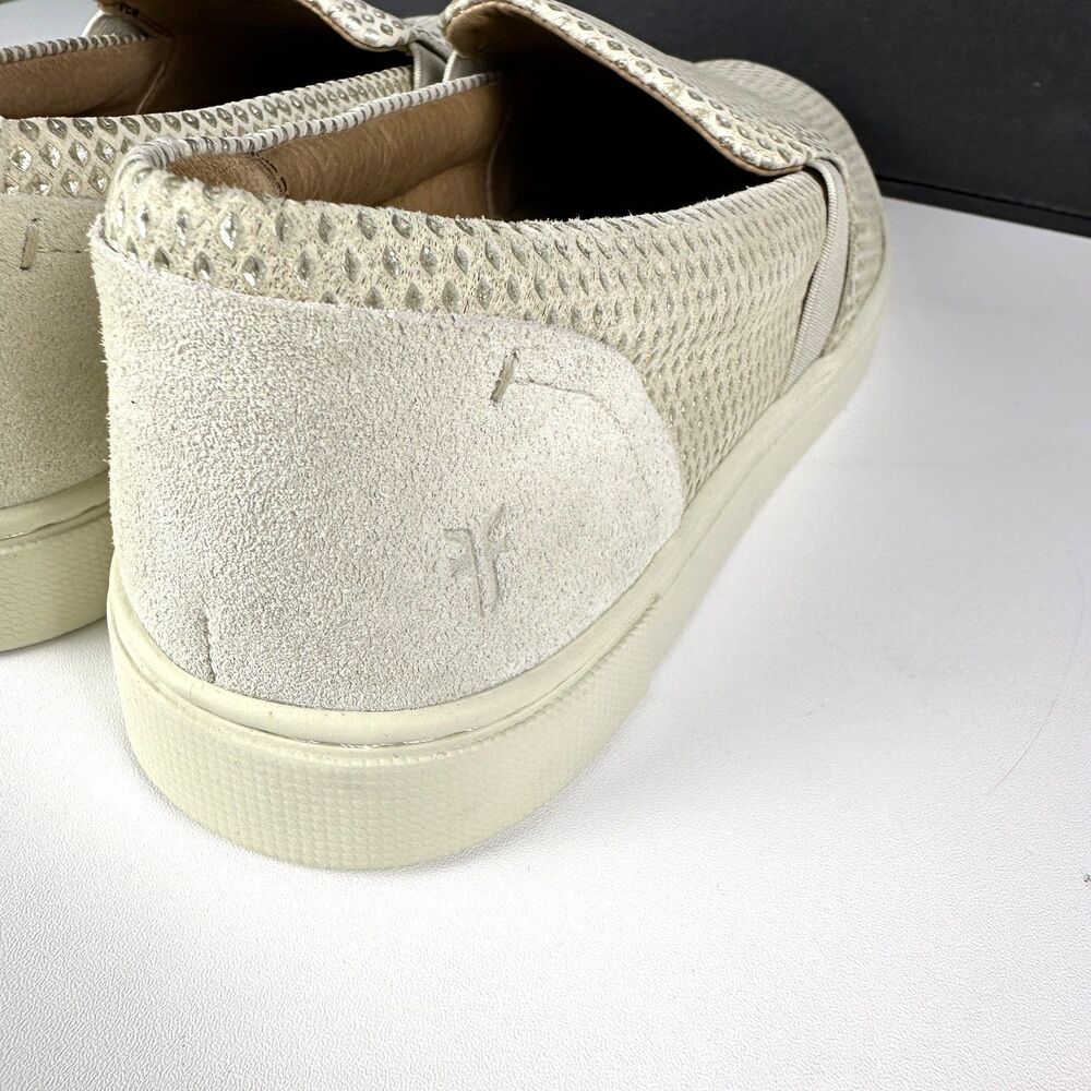 Frye Ivy Diamond Emboss Slip Ivory Comfort Sneakers Women's Shoes Size 7.5M New - Picture 3 of 9